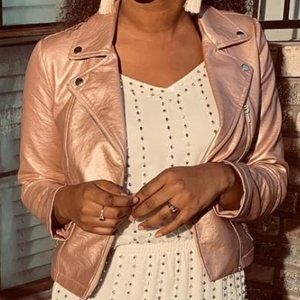 Rose Gold Moto Jacket